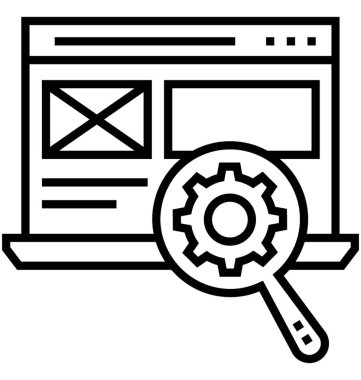 Açılış sayfası satırı vektör simgesi