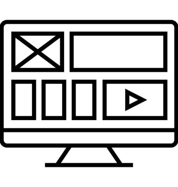 Kullanıcı arabirimi ve etkileşim tasarımı satırı vektör simgesi