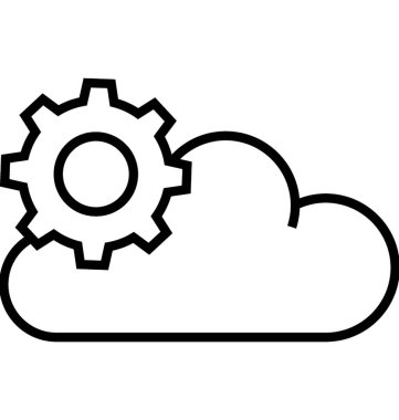 Bulut satırı vektör simgesi