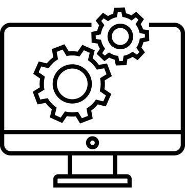 Web sitesi hizmet satırı vektör simgesi