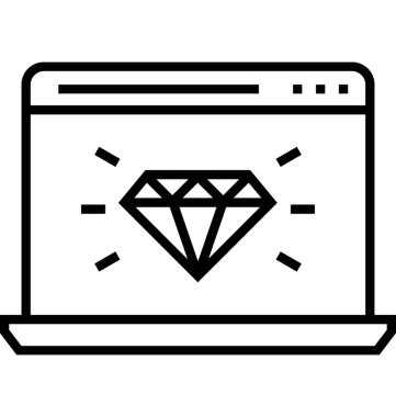 Sayfa kalite satırı vektör simgesi