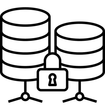 Veri şifreleme satırı vektör simgesi