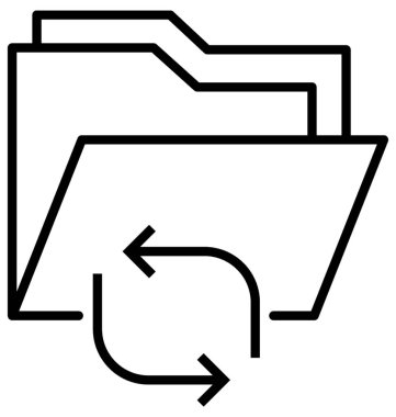 veri değişim çizgisi vektör simgesi