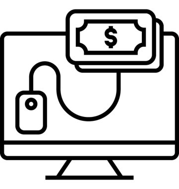 Yapmak para Online çizgi vektör kutsal kişilerin resmi