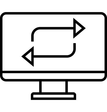 Sync çizgi vektör simgesi