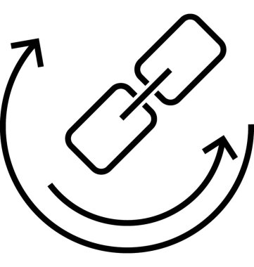 Bina bağlantı hattı vektör simgesi