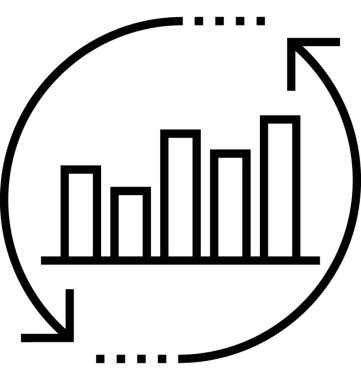 Analytics satırı vektör simgesi