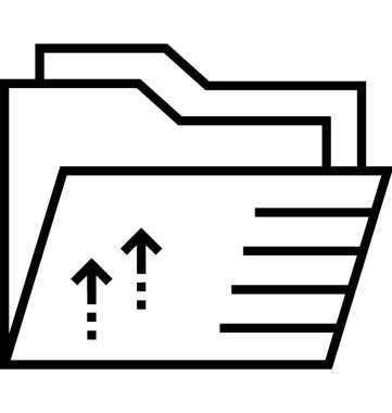 Dosya Yöneticisi çizgi vektör simgesi