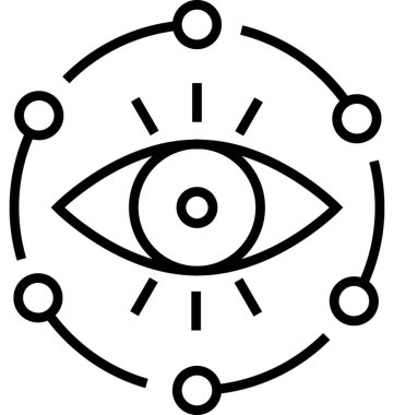 Vizyon satırı vektör simgesi