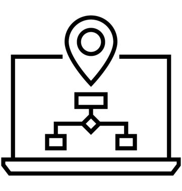 Web sitesi haritası satırı vektör simgesi