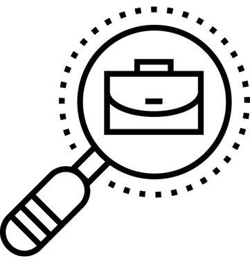 İş arama satırı vektör simgesi