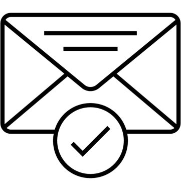 Onay mektubu satırı vektör simgesi