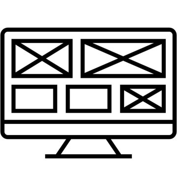 Tel hattı vektör simge çerçeveleme