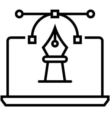 Dijital grafik satırı vektör simgesi