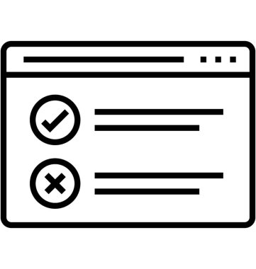 Kontrol satırı vektör simgesi