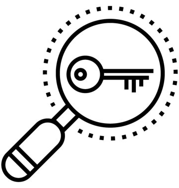 Anahtar kelime arama satırı vektör simgesi