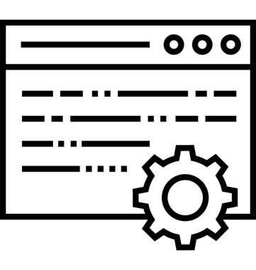 Komut dosyası optimizasyonu satırı vektör simgesi