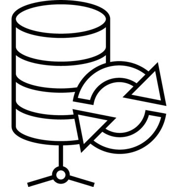  Yedek satırı vektör simgesi