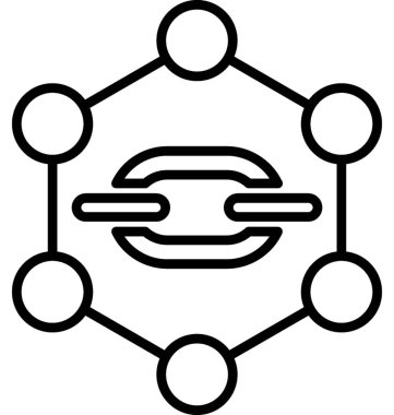 ağ bağlantı çizgisi vektör simgesi