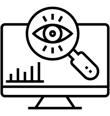 Sistem izleme satırı vektör simgesi