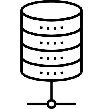 Ağ veritabanı satırı vektör simgesi