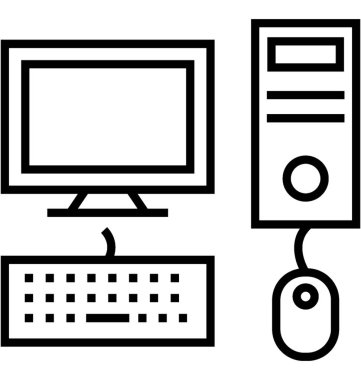 Masaüstü sistem satırı vektör simgesi
