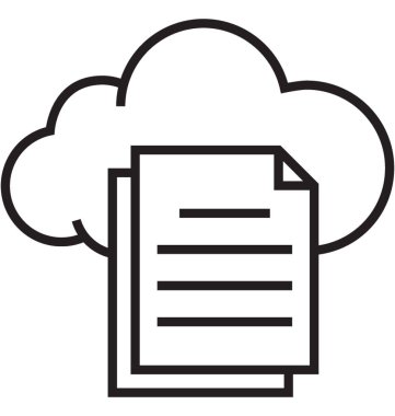 Dosya erişim satırı vektör simgesi