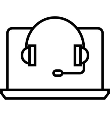 Online danışmanlık hattı vektör simgesi