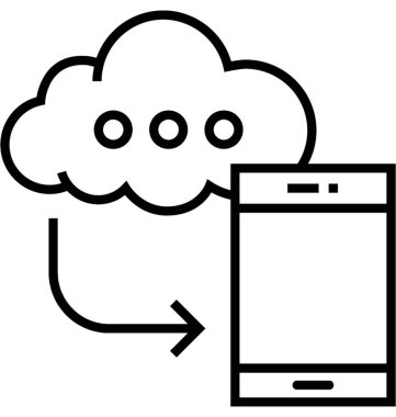 Telefon hattı vektör simgesi ile senkronizasyonu