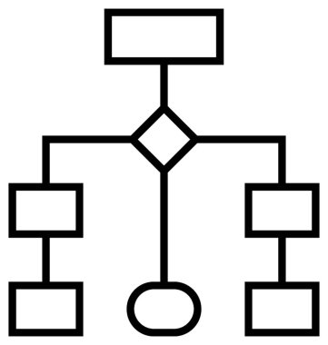 Akış çizelgesi satırı vektör simgesi