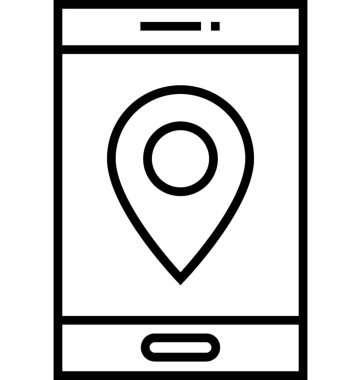 konum satırı vektör simgesi