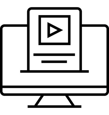 Eğitim kursları satırı vektör simgesi