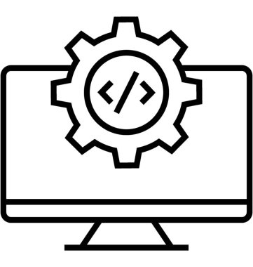 Kodu en iyi duruma getirme satırı vektör simgesi