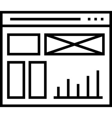 Web Analytics satırı vektör simgesi