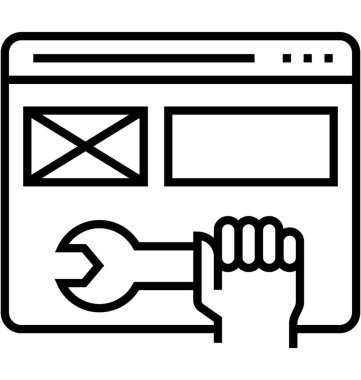 Site bakım hattı vektör simgesi