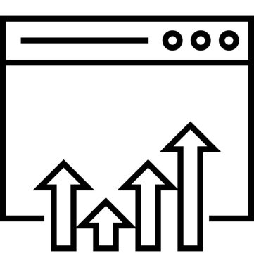 Web sitesi sıralaması satırı vektör simgesi