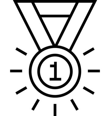 Rekabetçi çözüm satırı vektör simgesi