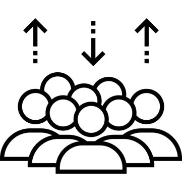 takım çalışması çizgisi vektör simgesi