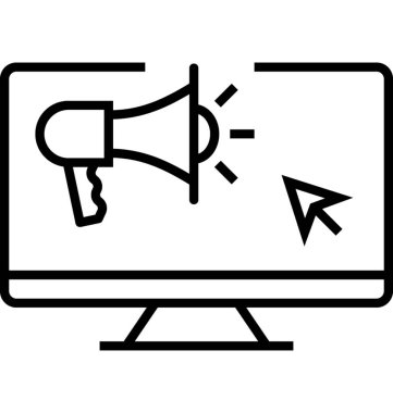 Reklam Kampanya satırı vektör simgesi