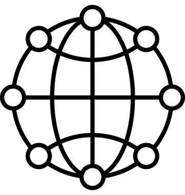 Genel bağlantı satırı vektör simgesi