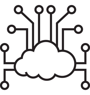 Bulut Hosting satırı vektör simgesi