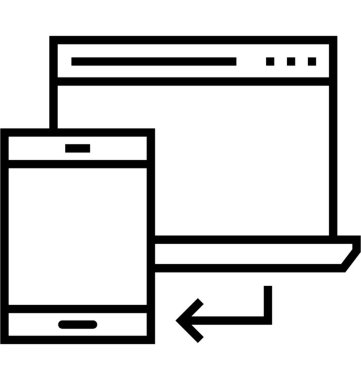 Çapraz Platform satırı vektör simgesi test