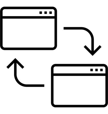 Çapraz tarama test satırı vektör simgesi