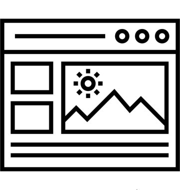 Ana Sanat satırı vektör simgesi