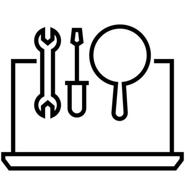 Satırı vektör simgesi online reklam araştırma araçları