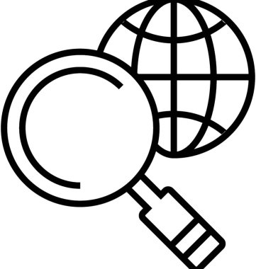 Araştırma satırı vektör simgesi yapıyor