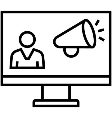 Ünlü reklam satırı vektör simgesi