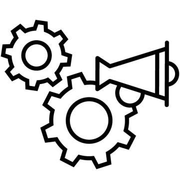 Reklam yönetimi satırı vektör simgesi