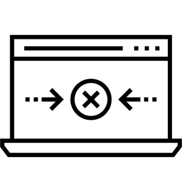 Bağlantı hata satırı vektör simgesi