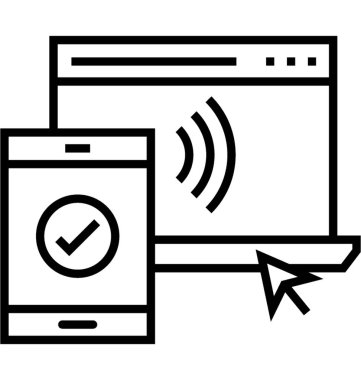 Uzaktan erişim satırı vektör simgesi